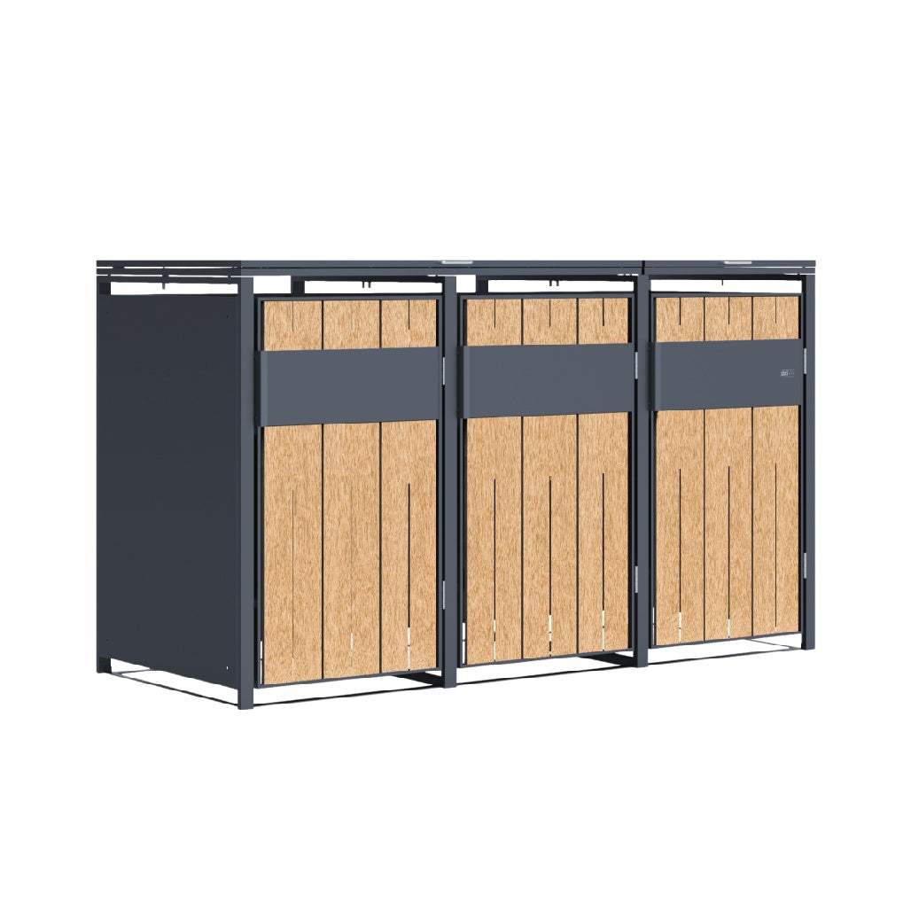 収納キャビネットの室内用 - 木材と金属製 - 150 x 50 x 100