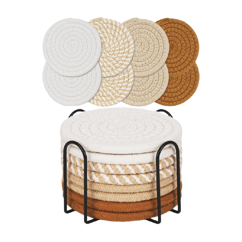 Set de sous-verres en coton pour table - 30 x 30 x 4